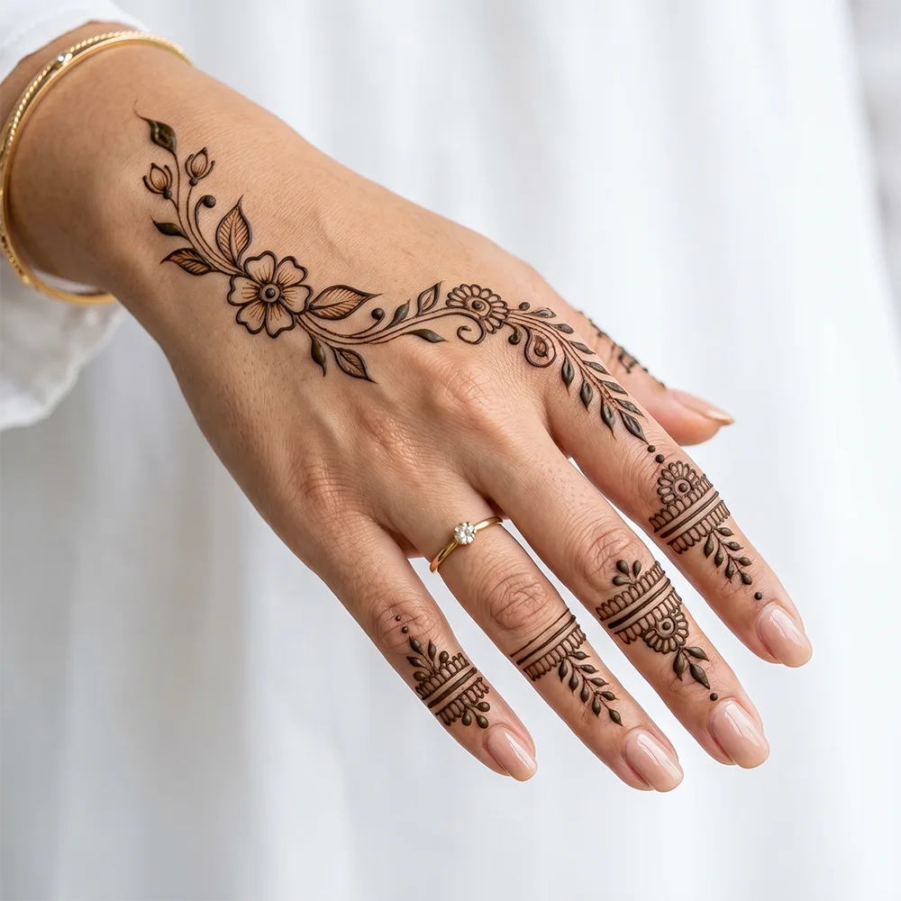 Minimal Front Hand Mehendi Design