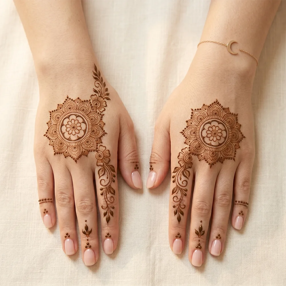 Top View Elegant Mehendi Design