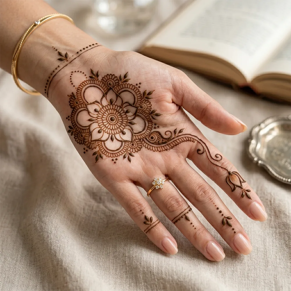 Half Palm Simple Mehendi
