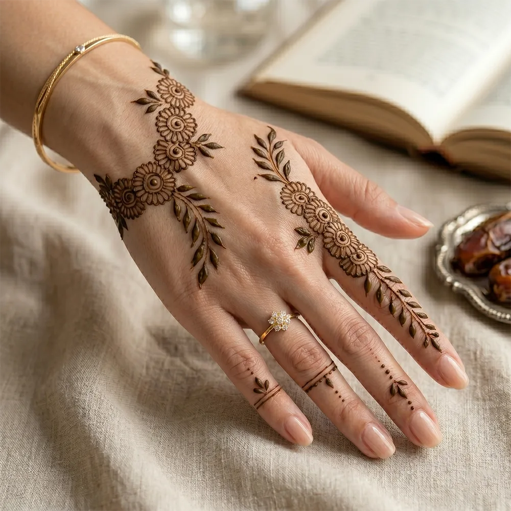 Side Angle Arabic Mehendi